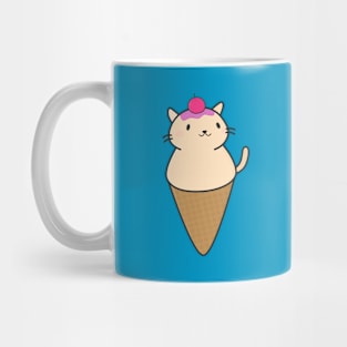 Cute Ice Cream Cat T-Shirt Mug